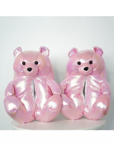 Replica  New Teddy Bear PU Home Slippers #798398 $26.33 USD for Wholesale