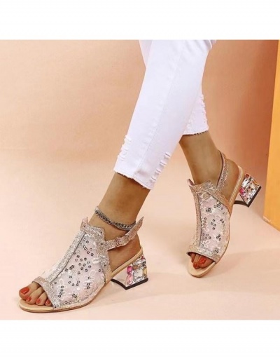 Replica Women Peep-Toe Chunky Ankle Strap Heels  #798403 $24.90 USD for Wholesale