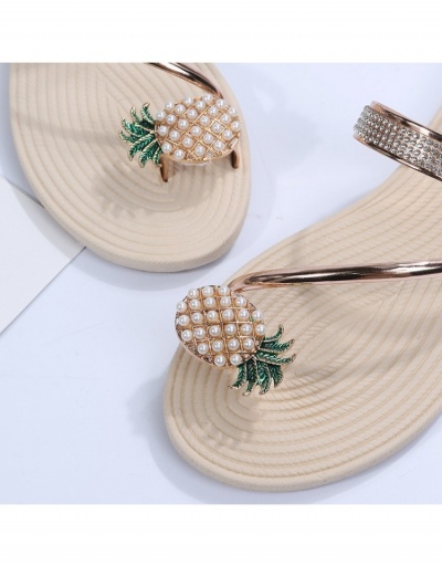 Replica Casual Fashion Rhinestone Metal Hollow Out Slippers  #798406 $18.18 USD for Wholesale