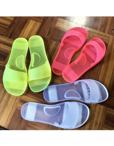 Replica Euro Style  Transparent Solid Color Casual Slippers  #798408 $12.30 USD for Wholesale