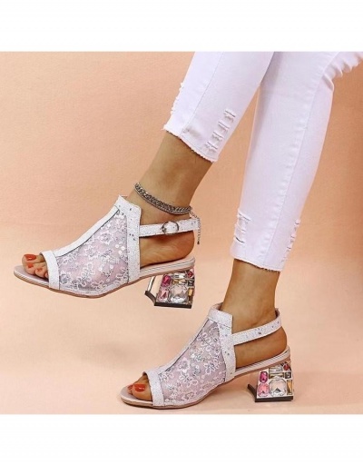  PU See Through Thick Sandals Heels #798412 $28.08 USD, Wholesale Fashion Heels