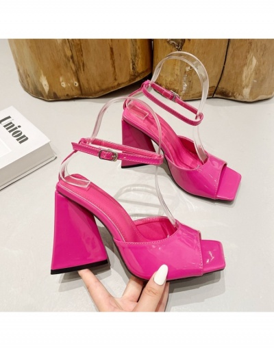 Replica Designer Sexy Ladies Chunky Ankle Strap Heels #798418 $39.39 USD for Wholesale