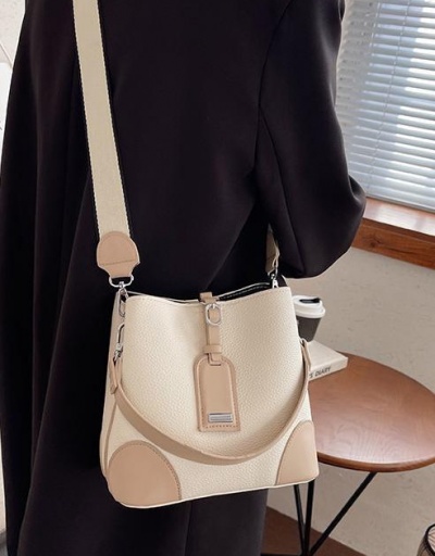 Replica Versatile Contrast Color Travel Bucket Bag Tote Bag #798440 $29.25 USD for Wholesale