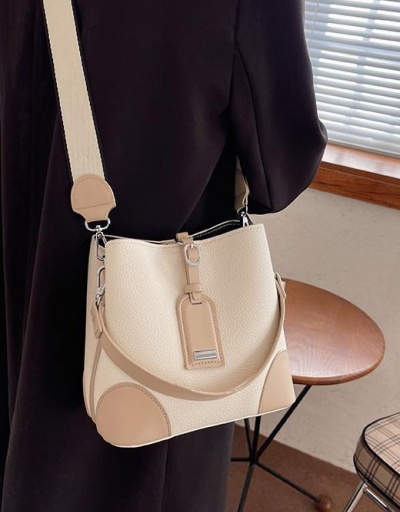 Replica Versatile Contrast Color Travel Bucket Bag Tote Bag #798440 $29.25 USD for Wholesale