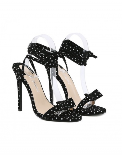 Replica  Black Dot Women's Ankle Strap Heels #798441 $41.27 USD for Wholesale