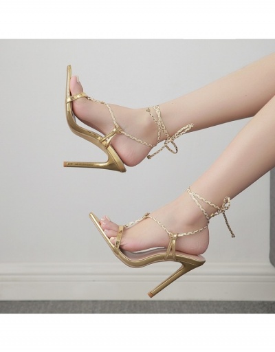 Replica  Women's Weave Bandage PU Heels #798443 $38.61 USD for Wholesale