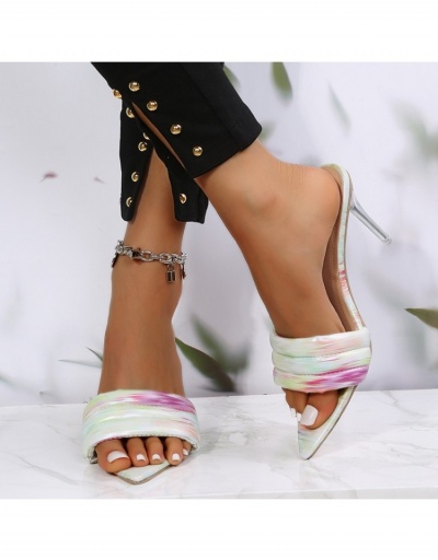  Summer 2022 Pointed Toe Heeled Slipper Women's #798451 $20.03 USD, Wholesale Fashion Heels