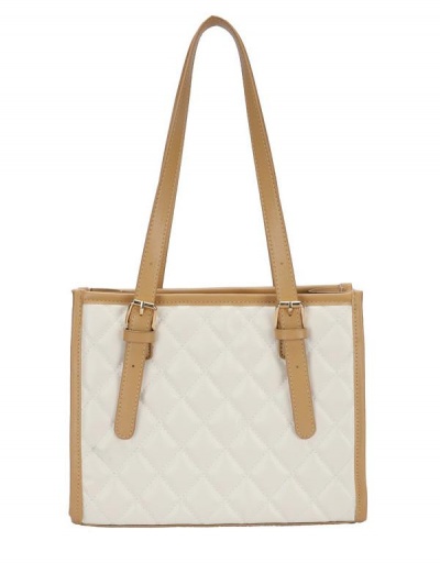 Replica Ladies Rhombus Lattice Contrast Color Tote Bag For Work #798462 $13.33 USD for Wholesale