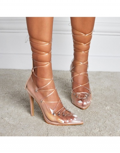  PU Transparent Bandage New Arrival Heeled Sandals #798468 $40.01 USD, Wholesale Fashion Heels