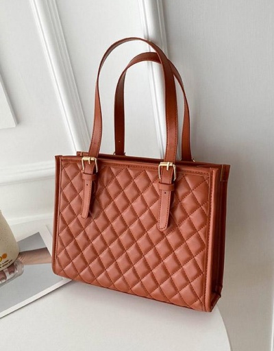 Replica Zipper Solid Rhombus Lattice White Tote Bag For Women #798469 $11.90 USD for Wholesale