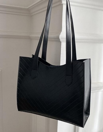 Replica Vintage Solid School Ladies Shoulder Tote Bag For Work #798477 $9.67 USD for Wholesale