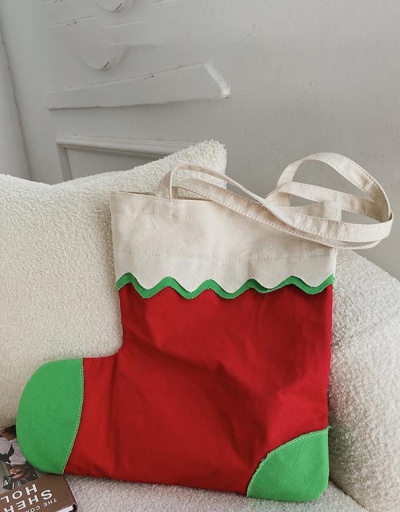 Canvas Christmas Stocking Cute Tote Bags #798491 $11.38 USD, Wholesale Fashion Tote Bag