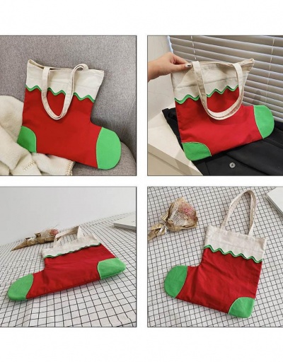 Replica Canvas Christmas Stocking Cute Tote Bags #798491 $11.38 USD for Wholesale