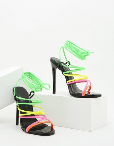 Replica Sexy Colorful Strap High Heels For Women #798499 $45.50 USD for Wholesale