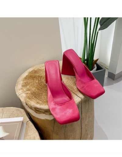 Replica  Fashion Pure Color Baotou Square Toe Women's Shoes #798501 $38.25 USD for Wholesale