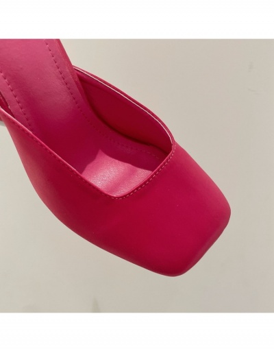 Replica  Fashion Pure Color Baotou Square Toe Women's Shoes #798501 $38.25 USD for Wholesale