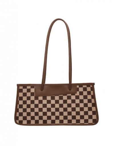 Replica Canvas Grid Contrast Color Black Tote Bag For Work #798507 $20.28 USD for Wholesale