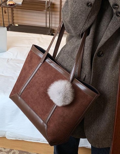 Replica Versatile Brown Shoulder Tote Bags For Women #798510 $25.48 USD for Wholesale