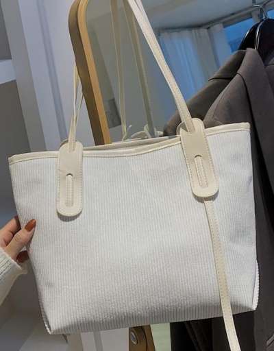 Replica Casual White Large Shoulder Tote Bags For School #798512 $8.76 USD for Wholesale