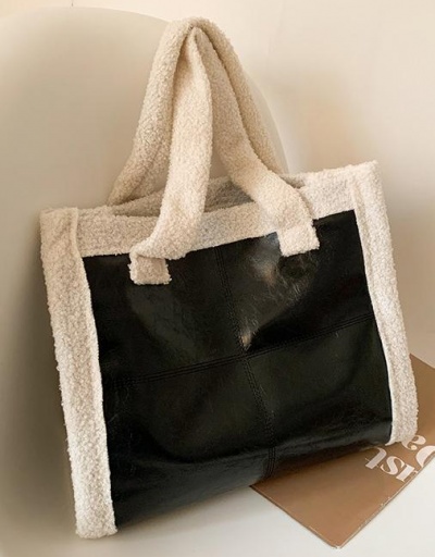 Replica Black Patchwork Large Tote Bag For Women #798516 $12.29 USD for Wholesale