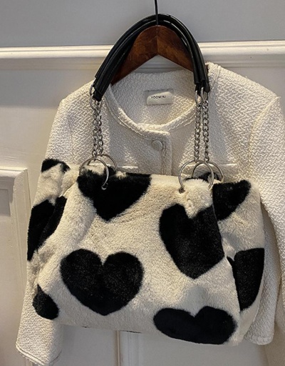 Replica Cute Heart Fluffy Tote Bags For Women #798522 $11.23 USD for Wholesale