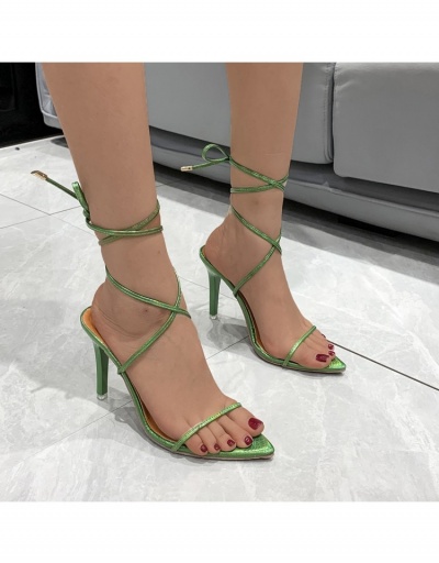 Replica  Fashion Pure Color Stiletto Lace Up Heeled Sandals #798523 $21.13 USD for Wholesale