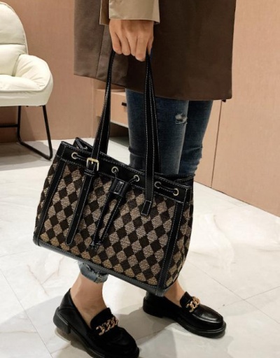 Replica New Arrival Vintage Drawstring Contrast Color Tote Bag #798538 $25.35 USD for Wholesale