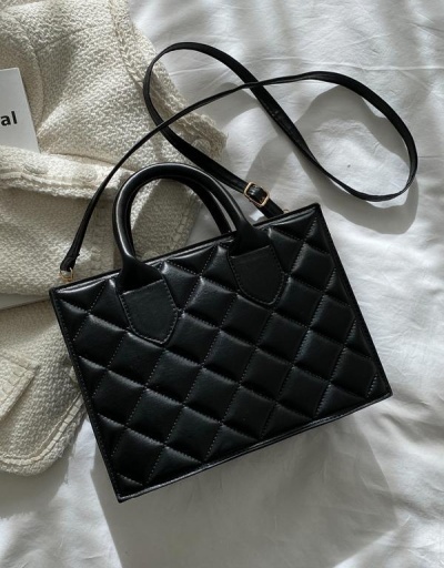 Simple Design Rhombus Lattice Whiter Tote Bag For Work #798552 $10.28 USD, Wholesale Fashion Tote Bag