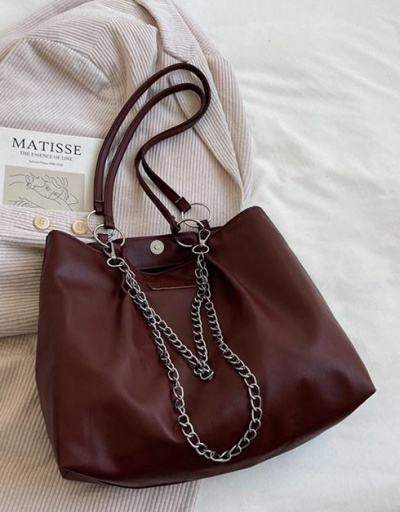 Vintage Fashion Solid Chain Tote Bag For Work #798555 $10.83 USD, Wholesale Fashion Tote Bag