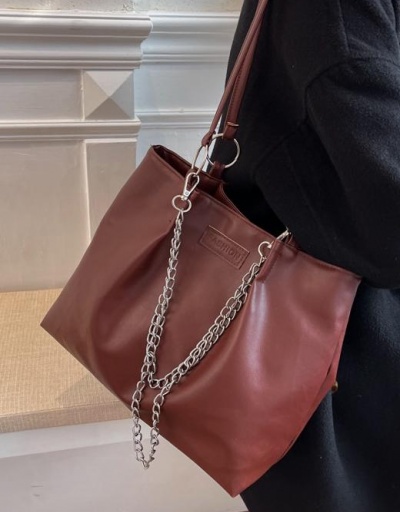 Replica Vintage Fashion Solid Chain Tote Bag For Work #798555 $10.83 USD for Wholesale