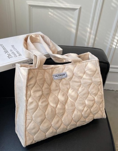 Replica Casual Geometric Solid White Tote Bag For Student #798557 $9.85 USD for Wholesale