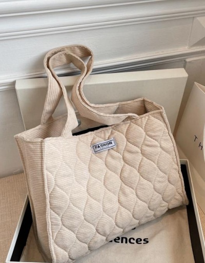 Replica Casual Geometric Solid White Tote Bag For Student #798557 $9.85 USD for Wholesale