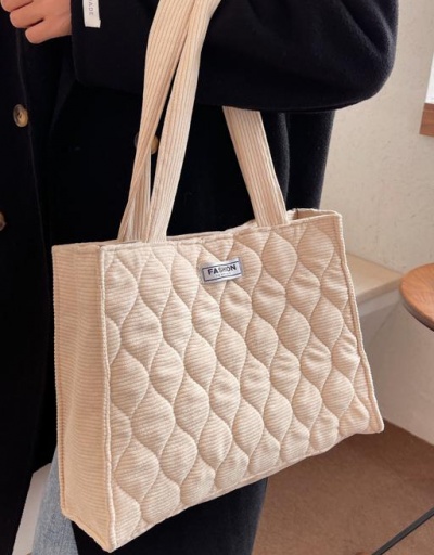 Replica Casual Geometric Solid White Tote Bag For Student #798557 $9.85 USD for Wholesale