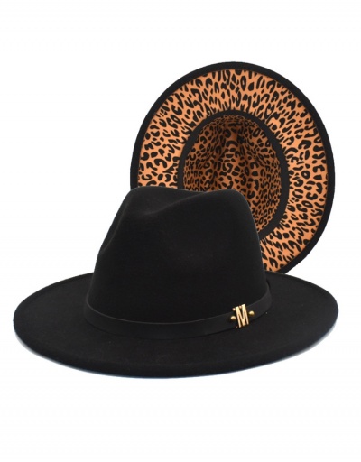 Vintage Leopard Felt Fedora Hat  For Women  #798558 $12.85 USD, Wholesale Fashion Hats