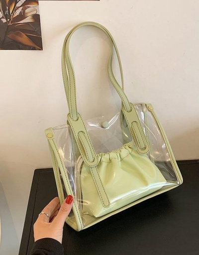 Trendy Patchwork Transparent Tote Bag For Women #798561 $17.88 USD, Wholesale Fashion Tote Bag