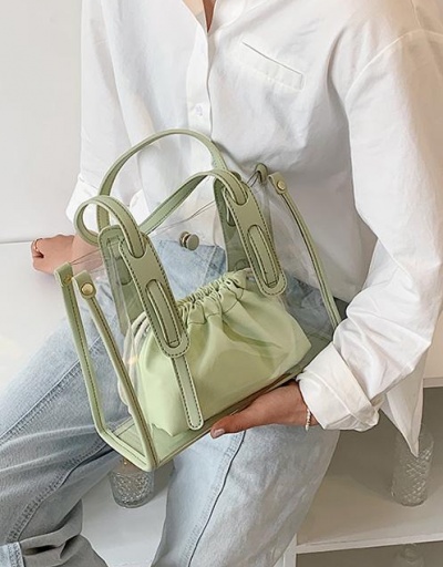 Replica Trendy Patchwork Transparent Tote Bag For Women #798561 $17.88 USD for Wholesale