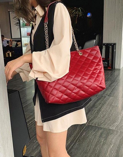 Replica Pendant Rhombus Lattice Shopping Women Black Tote Bag #798563 $14.04 USD for Wholesale