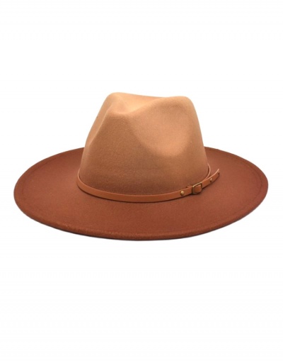 Gentlemen Vintage Gradient Color Unisex Fedora Hat  #798571 $12.38 USD, Wholesale Fashion Hats