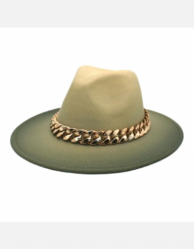 Replica Ladies Gradient Color Big Chain Men Fedora Hat  #798573 $13.53 USD for Wholesale