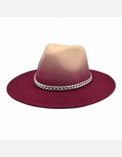 Replica Gradient Color Chain Fashion Women Men Fedora Hat  #798576 $15.15 USD for Wholesale