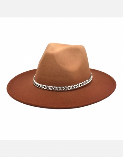 Replica Gradient Color Chain Fashion Women Men Fedora Hat  #798576 $15.15 USD for Wholesale