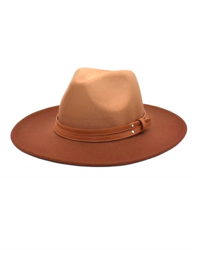 Fall Street Gradient Color Felt Fedora Hat For Men #798578 $13.47 USD, Wholesale Fashion Hats