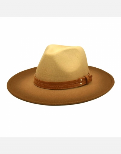 Replica Fall Street Gradient Color Felt Fedora Hat For Men #798578 $13.47 USD for Wholesale