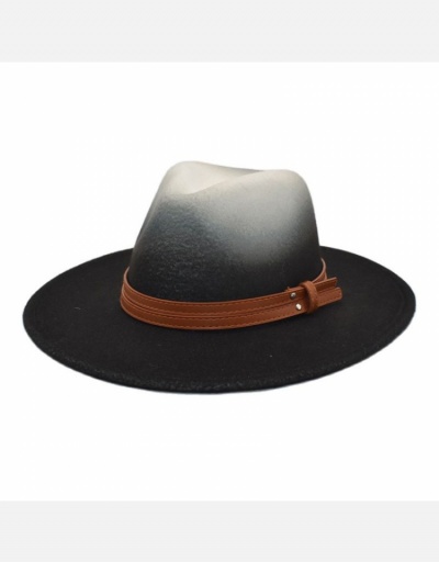 Replica Fall Street Gradient Color Felt Fedora Hat For Men #798578 $13.47 USD for Wholesale