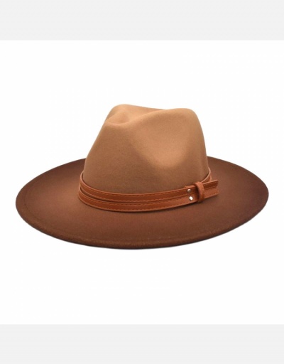 Replica Fall Street Gradient Color Felt Fedora Hat For Men #798578 $13.47 USD for Wholesale