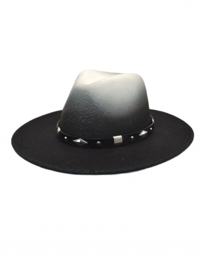 Vintage  Gradient Color Spring Fedora Hat  #798584 $12.48 USD, Wholesale Fashion Hats