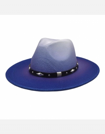 Replica Vintage  Gradient Color Spring Fedora Hat  #798584 $12.48 USD for Wholesale