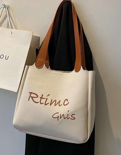 Replica Casual Letter Print Tote Bag For Students #798585 $12.12 USD for Wholesale