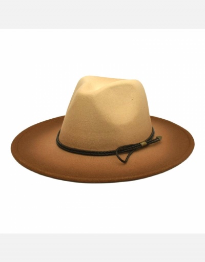 Replica Fashion Gradient Color Woolen Fedora Hat Caps #798588 $13.33 USD for Wholesale