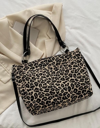 Casual Versatile Houndstooth  Leopard Large Tote Bag #798589 $10.61 USD, Wholesale Fashion Tote Bag